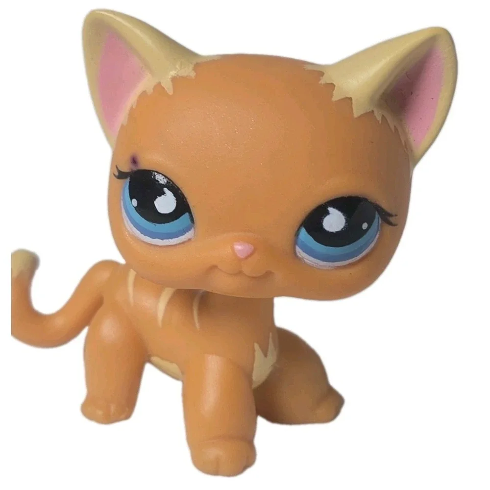 LPS No # Puzzle Shorthair Cat Blue Sportiest Eyes Littlest Pet Shop Hasbro 2006